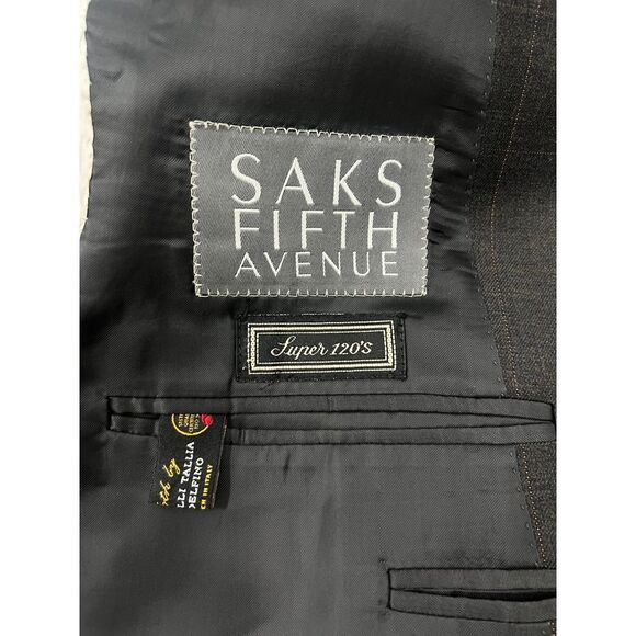 Canali‎ Super 120's Men Wool Suit Jacket Blazer Size 52R/ US 42R - Picture 9 of 16